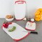 Hastings Home 3-piece Plastic Kitchen Cutting Board Set for Cooking Food Prep, Juice Groove, Dishwasher Safe (Red) 422792EHQ - alternate 2